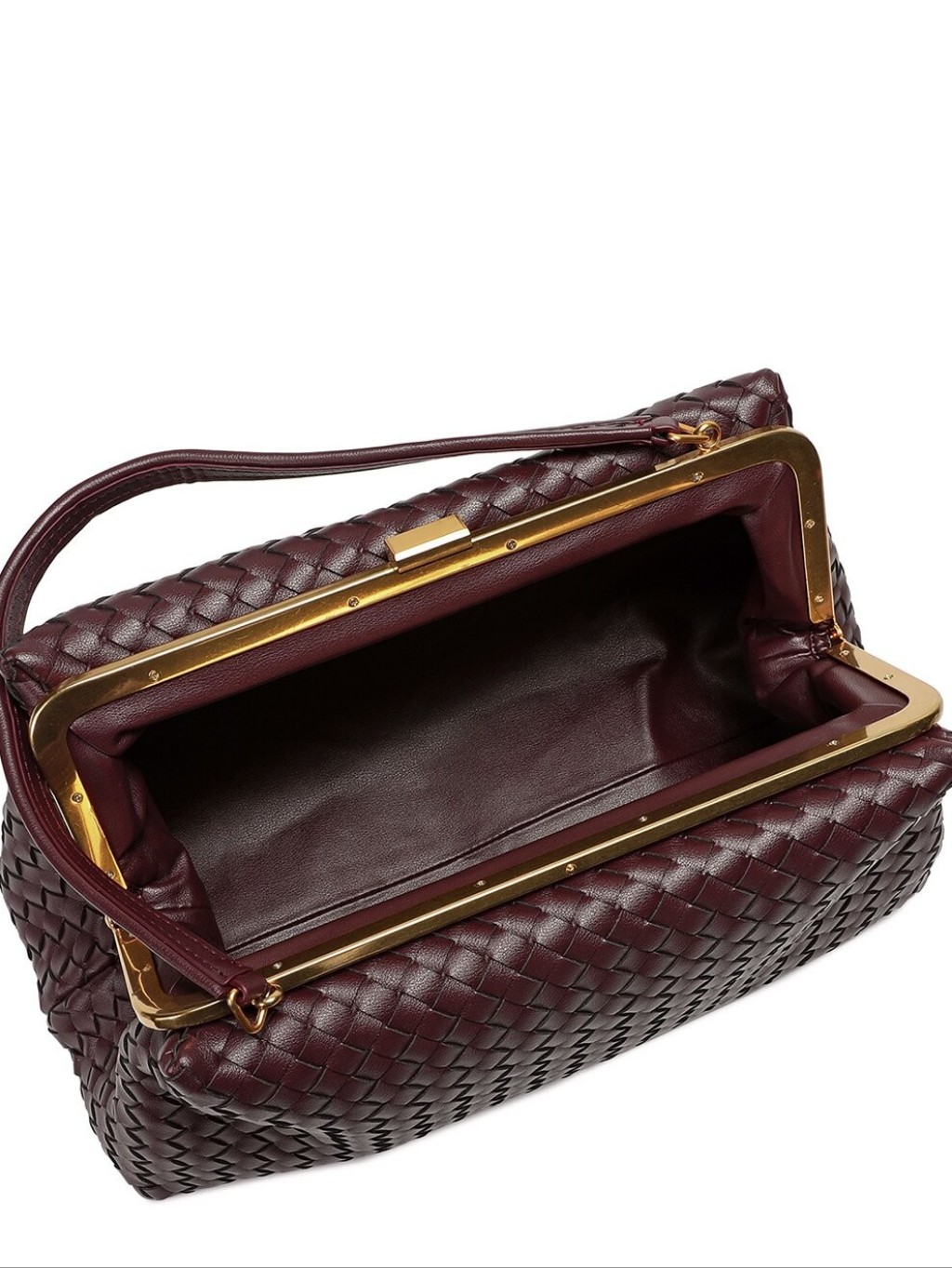 Tiffany & Fred Paris Leather Clutch/Shoulder Bag Burgundy Nwt — image 3 of 4